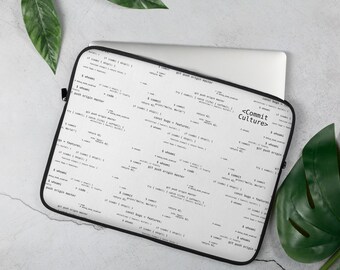 プログラマー向けラップトップスリーブ – ミニマリストコーディングケース – 開発者向けギフト – コミットカルチャーテックスリーブ