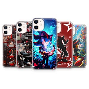 Shadow The Hedgehog Coque de portable Sonic Chaos pour iPhone 16, 15, 14, 13, 12, 11, Samsung S25, S24, S23, A56, A36, A16, Pixel 9Pro, 8