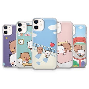 Bubu And Dudu Phone Case Cute Bear Love Cover for iPhone 17, 16, 15, 14, 13, 12, 11, Samsung S25, S24, S23, A56, A36, A16, Pixel 10Pro, 9A