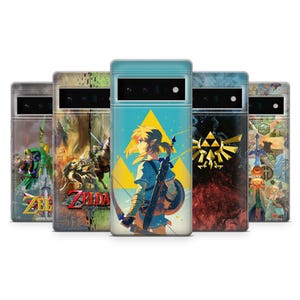 Legend Of Zelda Handyhülle Link Hero Game Cover für Google Pixel 9, 8Pro, 8, 7, 6A, Samsung S25, S24, S23, A25, A15, A55, iPhone 16Plus, 15