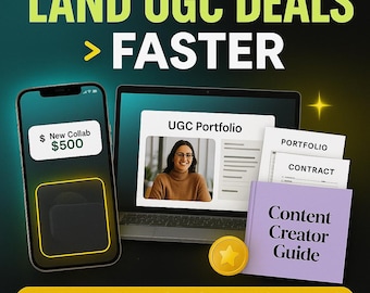 UGC Starter Kit: Canva Templates, Portfolio, Rate Card, Contracts (PLR, MRR)