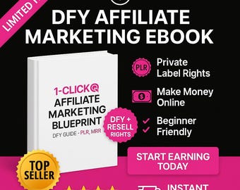 Affiliate Marketing eBook mit PLR & MRR | DFY Digitales Produkt für Anfänger | Verdienen Sie Geld Online-Handbuch | Weiterverkaufsrechte inbegriffen