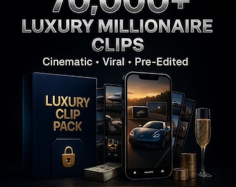70,000+ Viral Luxury Rich Lifestyle Videos Reels, Cars, Yacht, Plane, Millionaire, TikTok, Instagram, YouTube, Digital Marketing, MRR, PLR