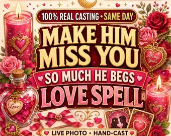 SAME DAY Make Him Cry and Beg For You Spell | Obsession Binding Ritual | Trigger Deep Regret, Longing & Chase Energy | Works Fast