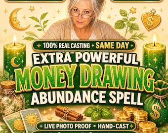 Money & Abundance Spell | Same Day Candle Ritual Hand-Cast for You, Debt Clearing, Cash Flow
