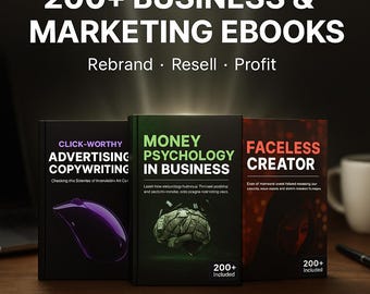 Mais de 200 e-books de negócios e marketing da DFY: Rebranding, revenda, lucro (download instantâneo)