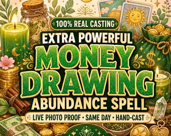Money & Abundance Spell | Same Day Candle Ritual Hand-Cast for You, Debt Clearing, Cash Flow