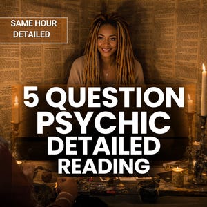 5 Question Tarot and Psychic Reading, Same Day Answers, Full Spread Reading, Future Love Reading Evora, Accurate Psychic Insights