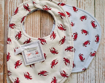 Louisian Crab Bodysuit Gown Bib or Blanket a variety of fabric choices
