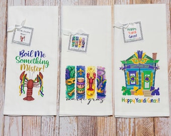 Louisiana Mardi Gras Towels:  You Choose