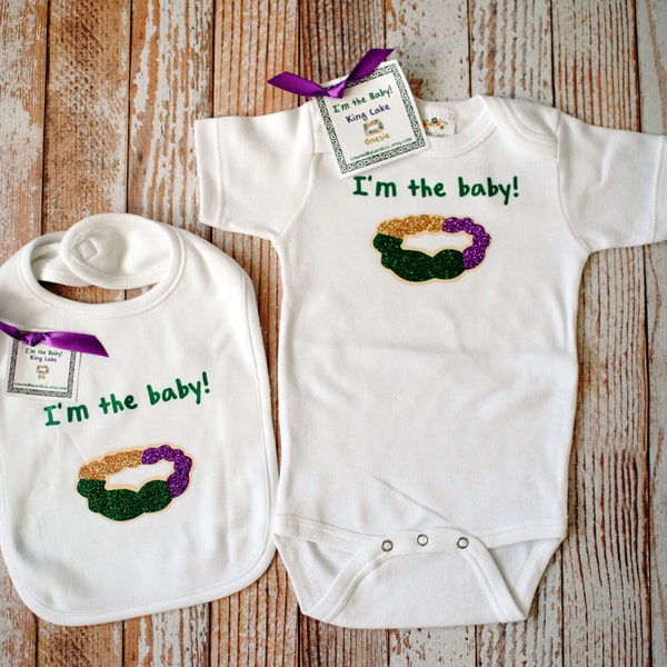 I'm the Baby Mardi Gras King Cake Onesie