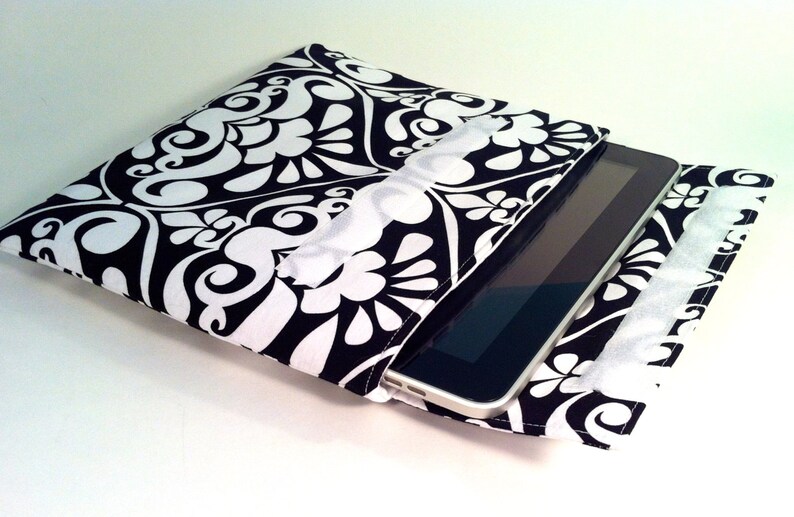 IPad Case iPad Cover iPad Sleeve in black and white damask Etsy