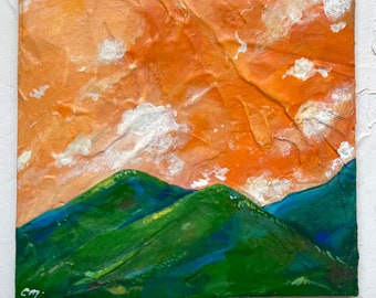 Mountain Sunset Mini Canvas Original