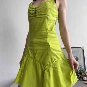 cache cache archival asymmetrical ruffle dress vintage , y2k