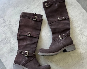 Free Lance Paris Brown Suede High Boots