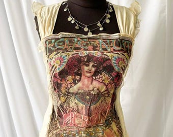 Morgan De Toi Rare Alfons Mucha Top, Y2K, 90s