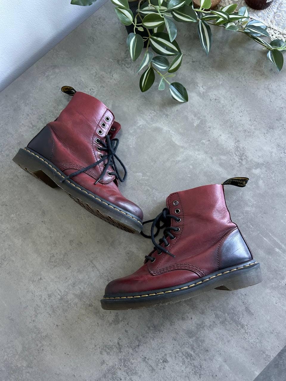 Martens Boots Dr Martens Cherry Polish Martens 1460 Cherry Red Dr