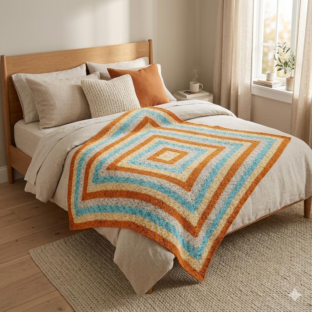 35 Crochet Blocks and Squares for Your Next Project 23 Modern Color Block Crochet Blanket