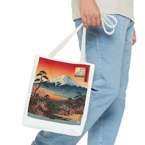 Fuji Mountain Japanischer Stil Einkaufstasche, Japanische Kunsttasche