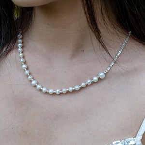 Natural Pearl Necklace Freshwater Pearl Pendant 925 Sterling Silver Necklaces Gift for Women Girlfriend