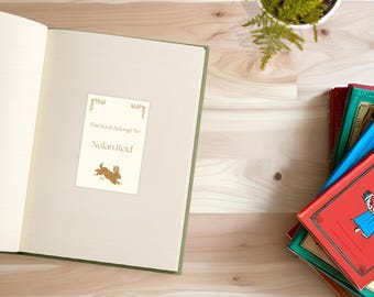 Adesivi per ex libris con animali del bosco: etichette personalizzate per libri per bambini (download digitale, modello modificabile)