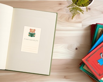 Animal Bookplate Stickers: Printable Write-In Labels for Children's Books (PDF & PNG)