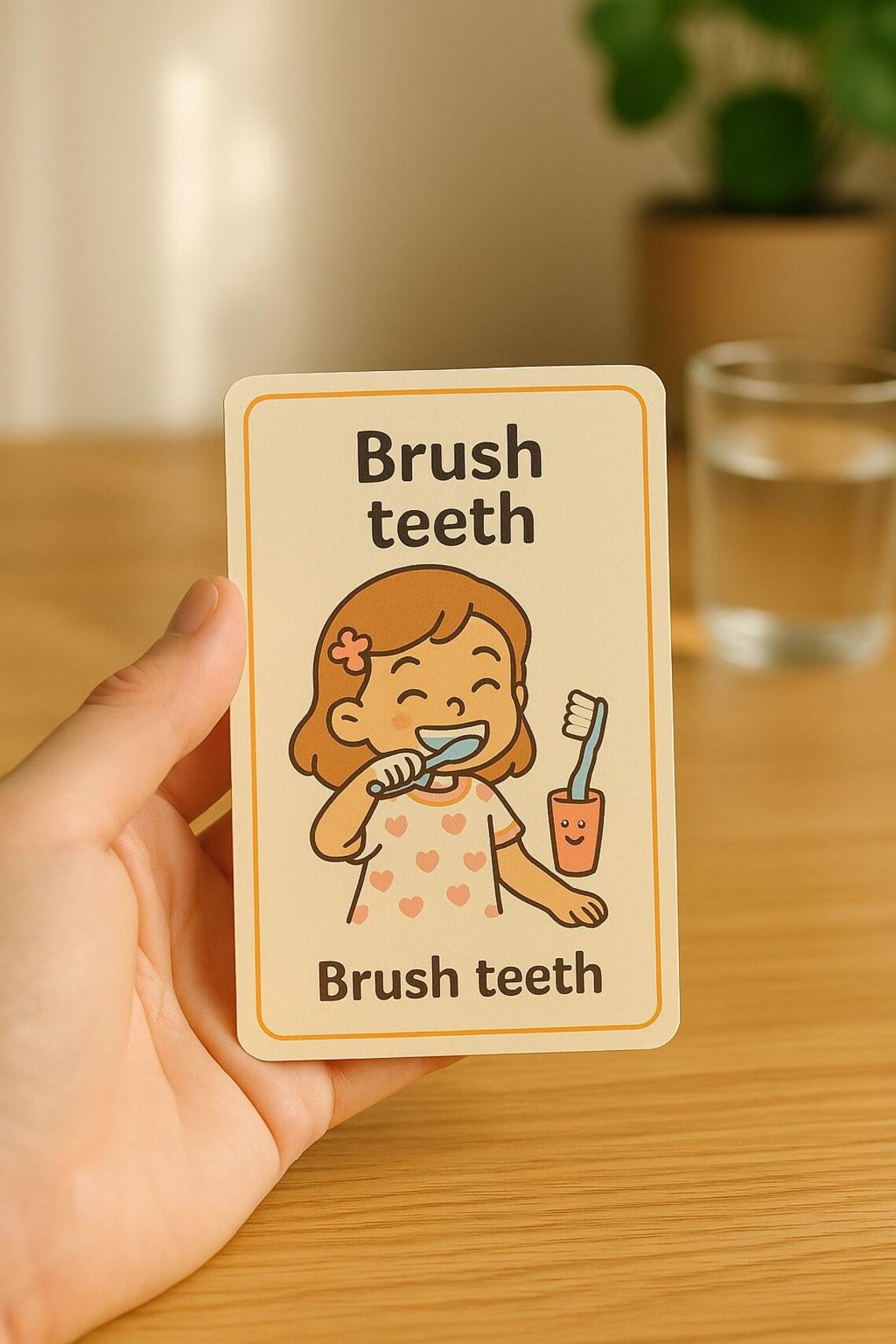 Daily Routine Cards for Kids – 20 Printable Flashcards – 5x7 Inch ...