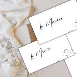 Marque-places de mariage personnalisés pour porte-places / portes nom. Décoration, Anniversaire, Evénement, marque-places personnalisés