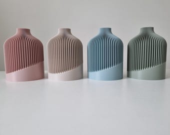 File stl e 3mf stampa 3D Profumatore piccolo vaso di fiori rigato a onda