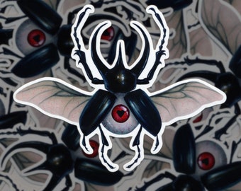 Eyeball Beetle Vinyl Sticker