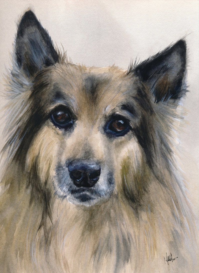 Custom Pet Portrait Realistic Watercolor Painting of Your Dog, Cat, or any Pet image 10