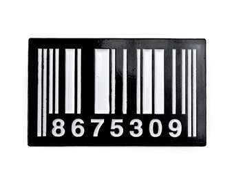 Barcode Enamel Pin - 1.5"