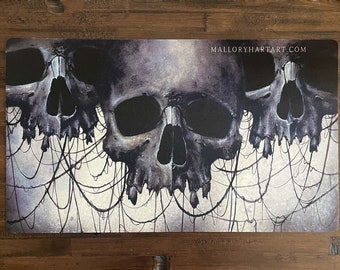Three Skull Desk Pad/Playmat - 14" x 24"