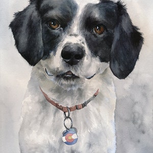 Custom Pet Portrait Realistic Watercolor Painting of Your Dog, Cat, or any Pet image 5