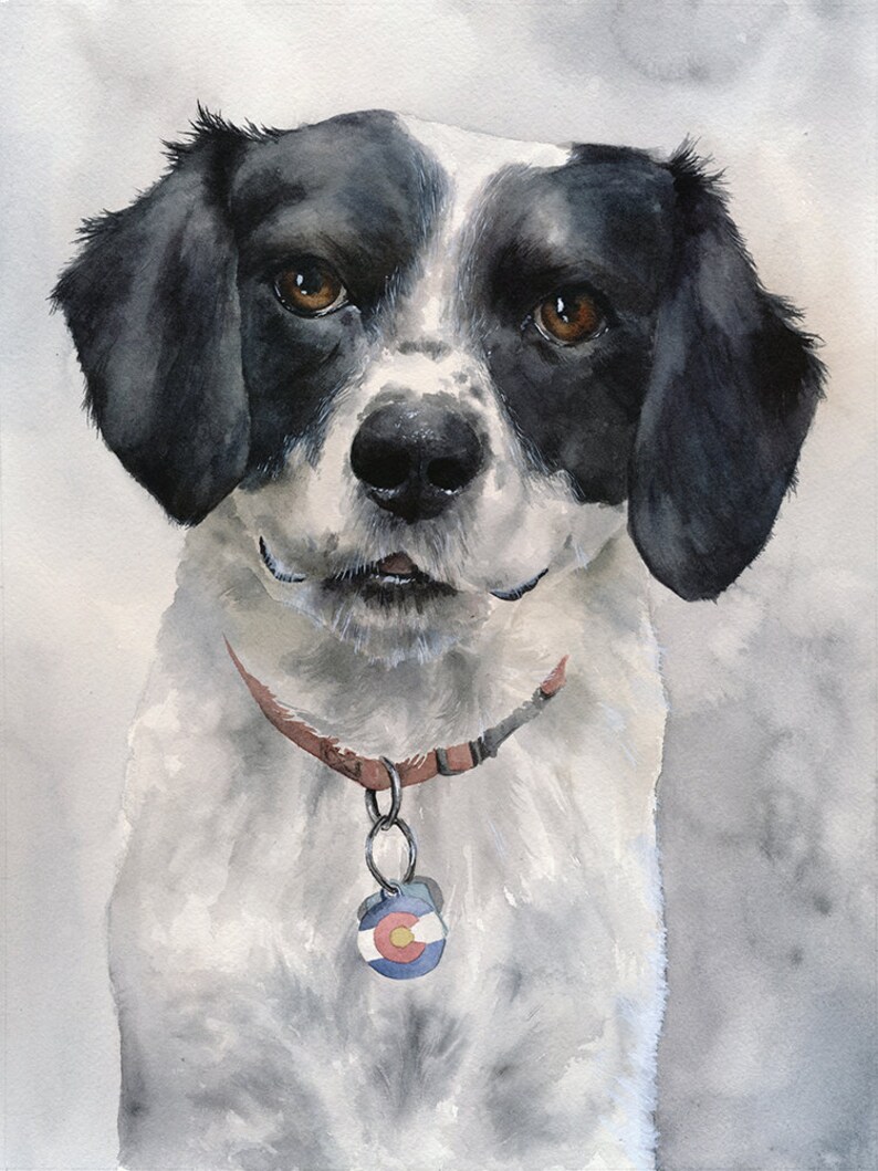 Custom Pet Portrait Realistic Watercolor Painting of Your Dog, Cat, or any Pet image 5