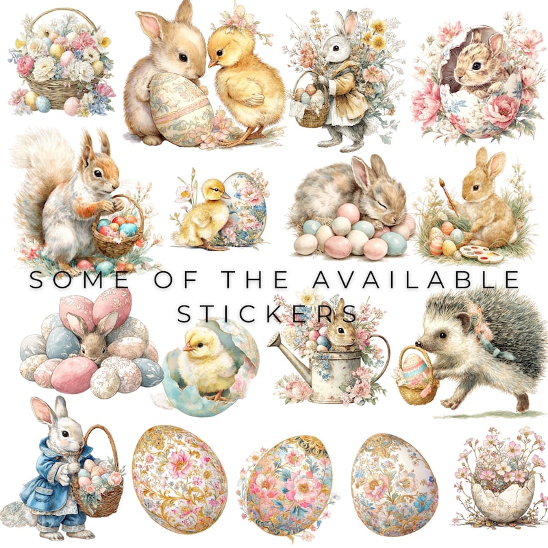 Easter Sticker Set - Etsy