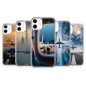 Airplane Phone Case Travel Aesthetic Cover for iPhone 16 Pro Max, 15, 14, 13, 12, 11, Pixel 9A, 8, 7, Samsung S25, S24, S23, S22, A54, A35