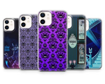 Funda para teléfono de la Mansión Encantada con diseño de fantasma espeluznante para iPhone 17 Air, 16, 15, 14, 13, 12, Pixel 10, 9, 8, Samsung S25, S24, S23, S22, A54, A35