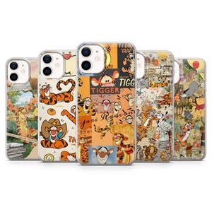 Winnie the Pooh Phone Case Tigger Disney Cover for iPhone 16 Pro, 15, 14, 13, 12, 11, Pixel 9A, 8, 7, Samsung S25, S24, S23, S22, A54, A35