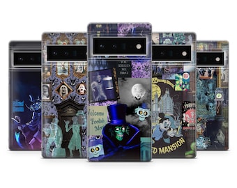 Haunted Mansion Phone Case Disney Ghost Cover for Google Pixel 9Pro, 9, 8, 7Pro, 6Pro, 6A, Samsung S25, S24, S23, A36, A16, A56, iPhone 16