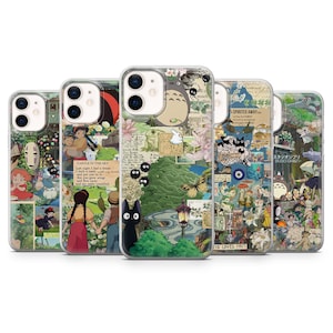 Funda de Studio Ghibli con diseño de castillo caprichoso para iPhone 16, 15, 14, 13, 12, 11, Pixel 9A, 8, 7, Samsung S25, S24, S23, S22, A54, A35