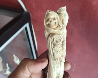 deer antler knife handle carving