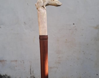 deer antler walking stick mouse