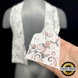 Lace Wedding Scarf – Elegant Bridal Wrap, Romantic Lace Shawl for Bride, Handmade Wedding Accessory Lightweight Wedding Wrap for Bride 100cm