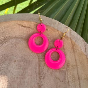 colorful earrings, women&#39;s jewelry, trendy, women&#39;s gift, fun handmade jewelry
