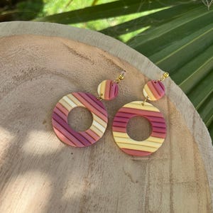 colorful earring, women&#39;s jewelry, trend, women&#39;s gift, handmade polymer jewelry