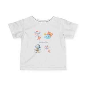 Adorable Infant Fine Jersey Tee, Cute Cloud Bear Design, Perfect Baby Gift, Toddler T-Shirt, Birthday Outfit, Baby Shower Gift