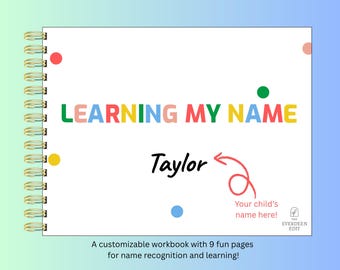 Personalized Name Tracing Workbook | Custom Name Practice Pages | Preschool Learning Printable | Toddler Writing Activity | Montessori