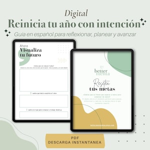 Journal de Medio Año en Español | Planner de Metas y Reflexión | PDF Imprimible y Digital | Revisión de Objetivos y Visualización