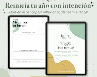 Journal de Medio Año en Español | Planner de Metas y Reflektion | PDF Imprimible y Digital | Revisión de Objetivos y Visualizacion